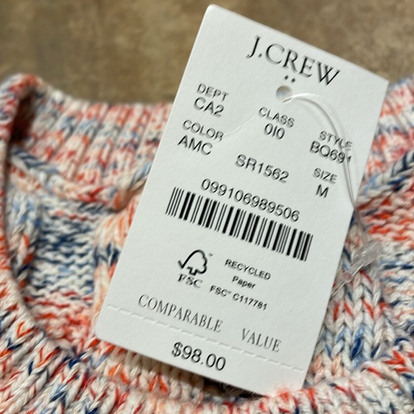 NWT J Crew Factory Cable Pullover Sweater—Size Medium - Picture 3 of 7